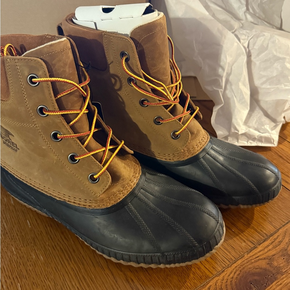 Men's Brown and Black Duck Boots